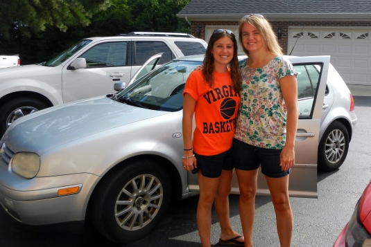 Leaving to drive to Cali with Paige - 2012